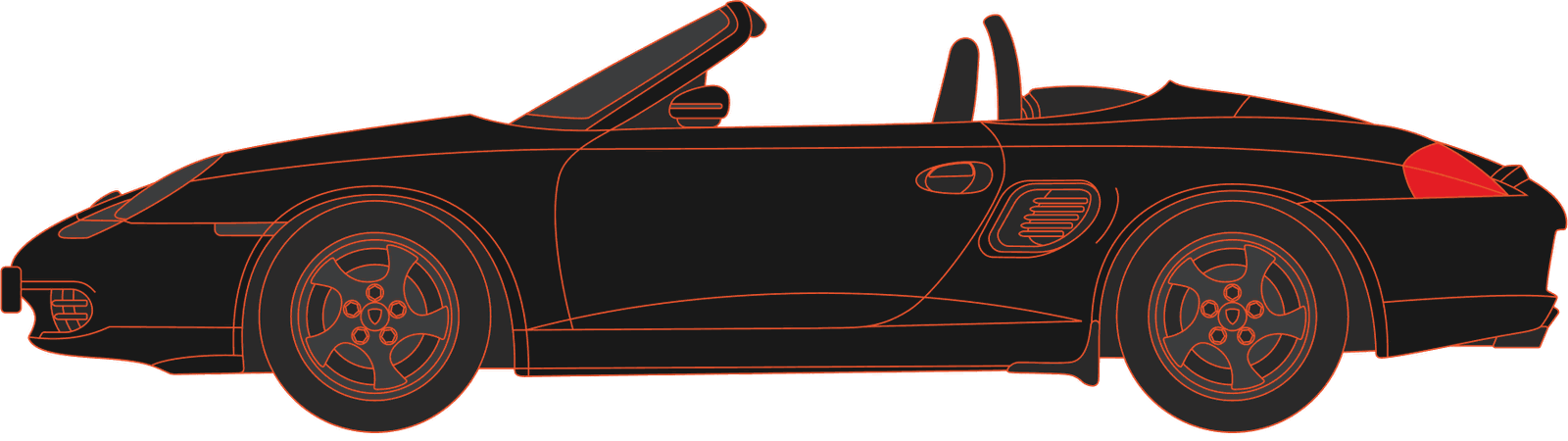 Porsche 986 Boxster S - side profile