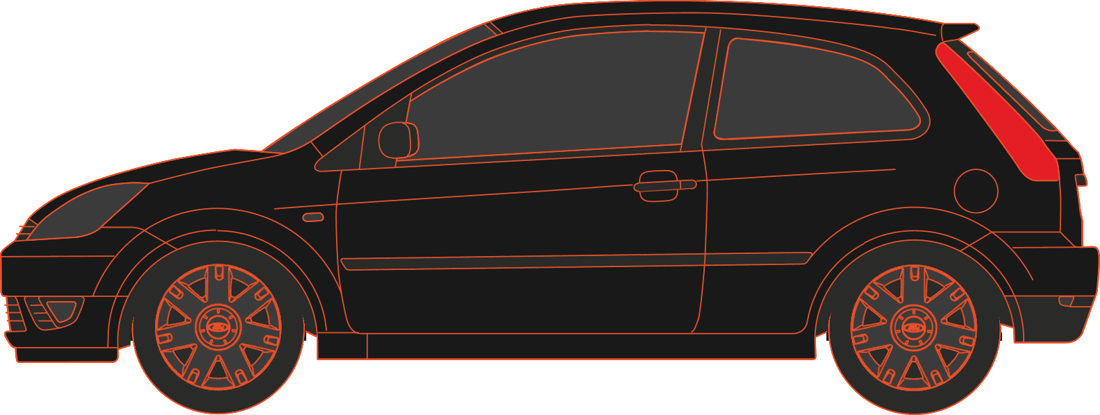 Ford Fiesta ST150 - side profile
