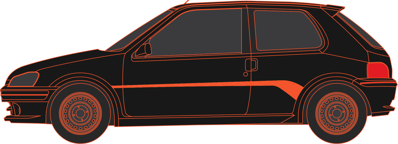 Peugeot 106 Rallye - side profile
